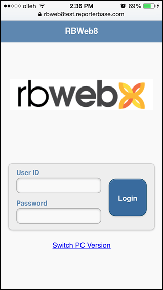 RB Web on mobile devices with RB Web Mobile On plugin